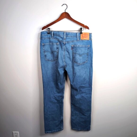 Levi's 514 Mens Straight Fit Relaxed Classic Blue Wash Jeans 38x30 - Picture 3 of 7